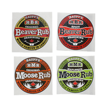 beaver moose rub decals four pack
